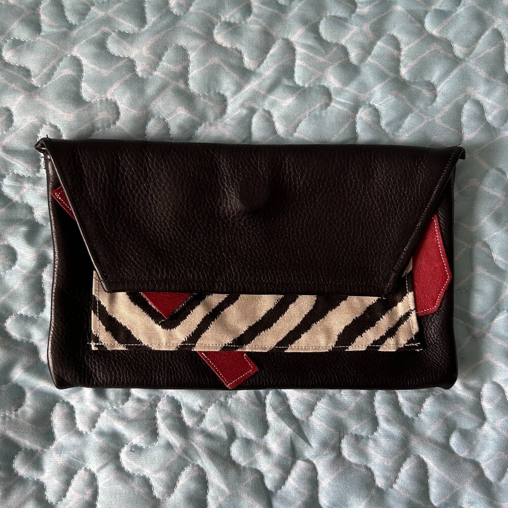 LAST CHANCE! Unique Patchwork Leather Clutch
